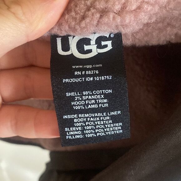 NWT-UGG Australia Convertible Field Parka Jacket Olive with pink-SIZE Medium - Picture 15 of 16